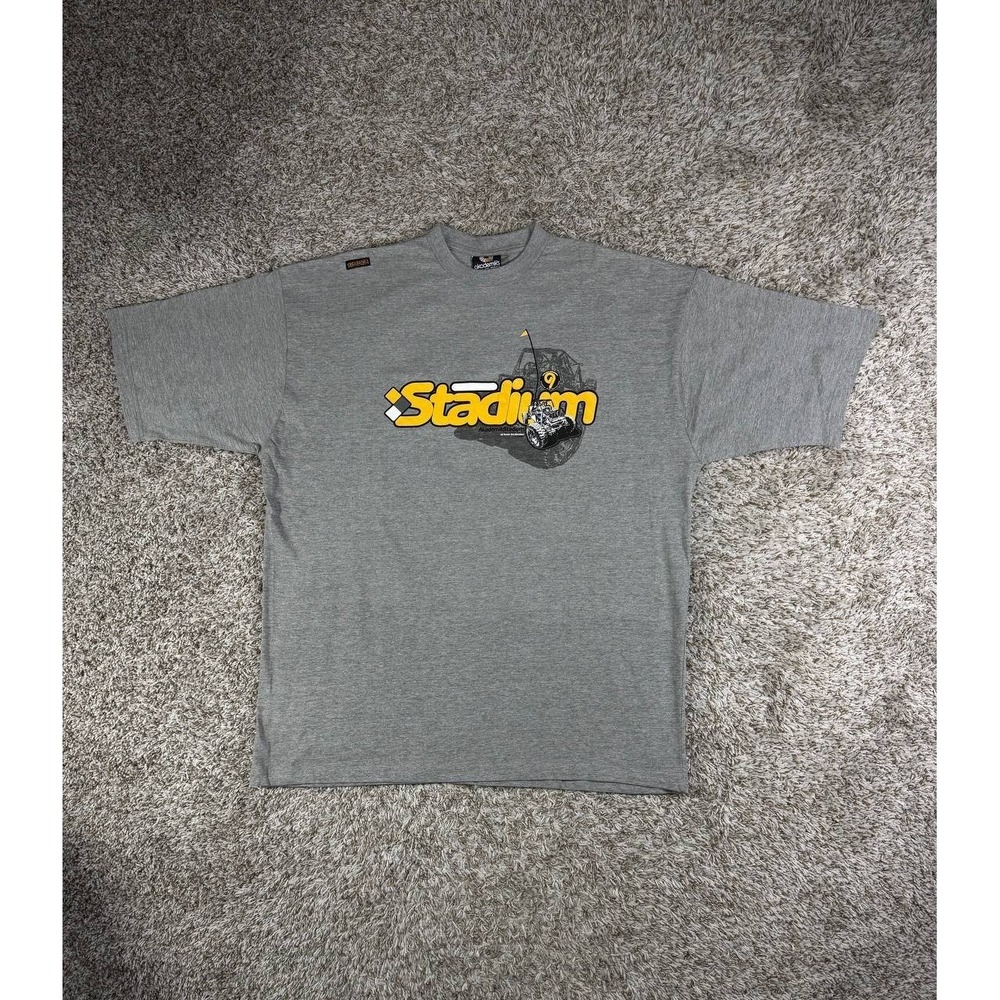 Akademiks Stadium Logo Graphic T-Shirt XXL Vintage Y2K Hip Hop Skate